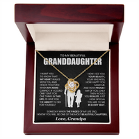 Load image into Gallery viewer, To My Granddaughter Necklace from Grandpa, Unique Birthday Gifts for Granddaughter from Grandpa
