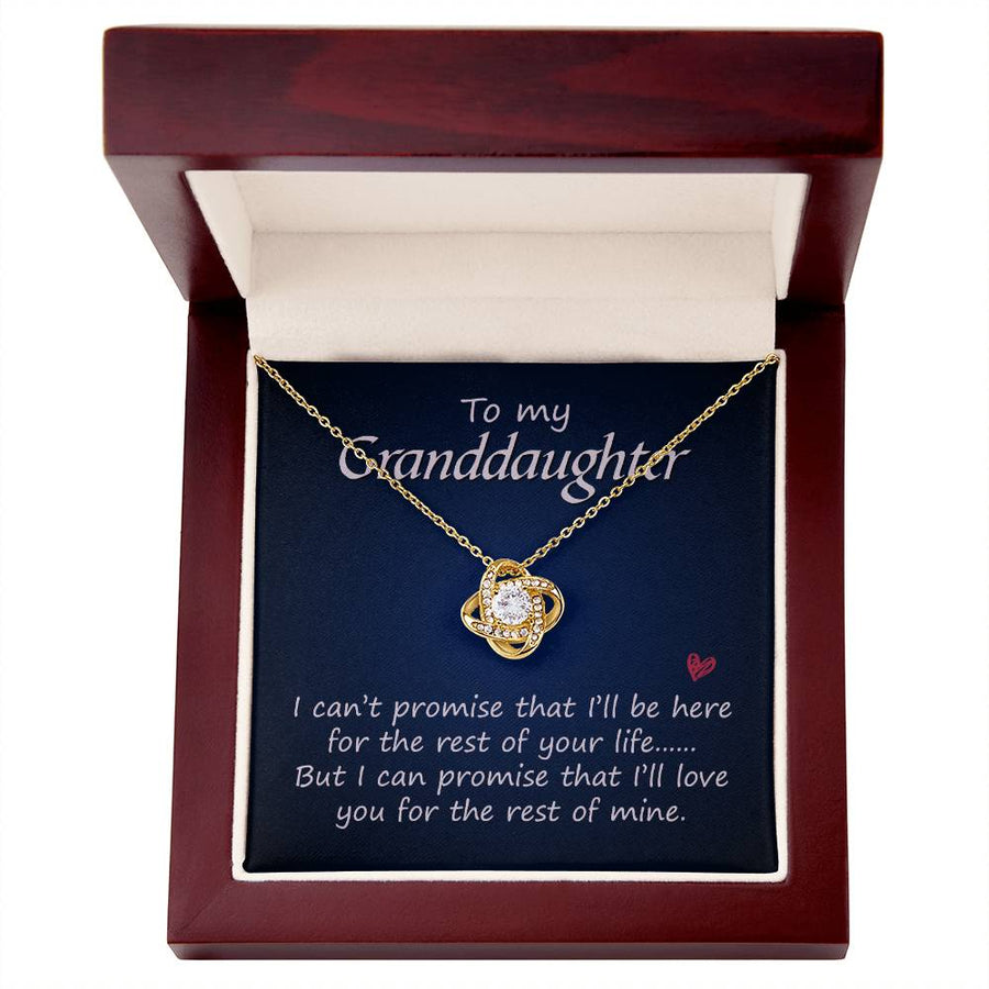 To My Granddaughter Necklace from From Grandma, Women Love Knot Necklace for Granddaughter