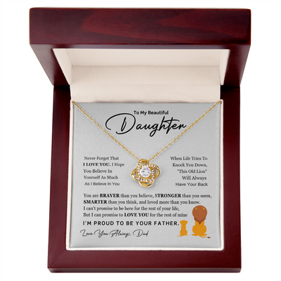 Load image into Gallery viewer, To My Daughter Necklace from Dad with Heartfelt Message, Daughter Birthday Present from Dad

