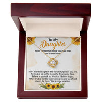 Load image into Gallery viewer, To My Daughter Necklace Gift from Mom, Never Forget That You Are My Sunshine
