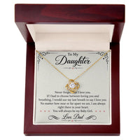 Load image into Gallery viewer, To My Daughter Love Knot Necklace from Dad - Always My Baby Girl
