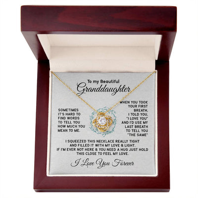 Load image into Gallery viewer, To My Granddaughter Necklace, Sometimes It&amp;#39;s Hard to Find Words to Tell You How Much You Mean to Me
