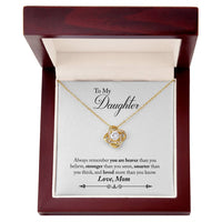 Load image into Gallery viewer, To My Daughter Necklace Gifts from Mom, Remember You Are Braver Than You Think

