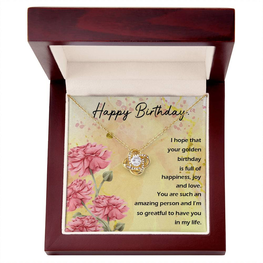 Unusual Birthday Gifts for Her, Love Knot Necklace for Her from the Heart