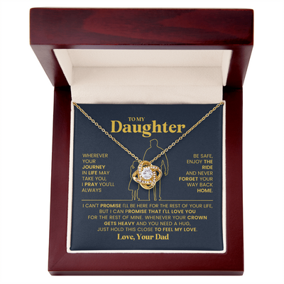 Load image into Gallery viewer, To My Daughter Necklace, Daughter Necklaces from Mom and Dad, Birthday Gifts from Mother or Father
