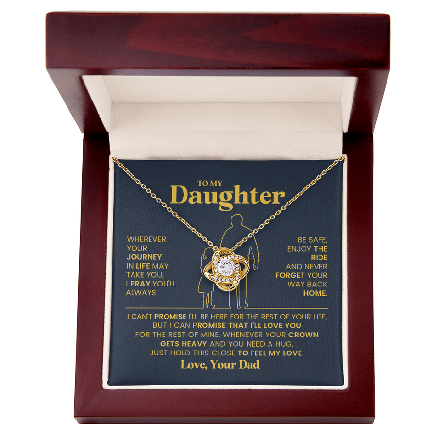 To My Daughter Necklace, Daughter Necklaces from Mom and Dad, Birthday Gifts from Mother or Father
