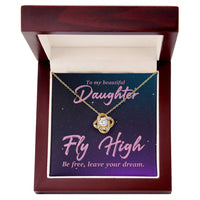 Load image into Gallery viewer, To My Beautiful Daughter Necklace from Mom and Dad, Fly High Be Free, Leave Your Dream
