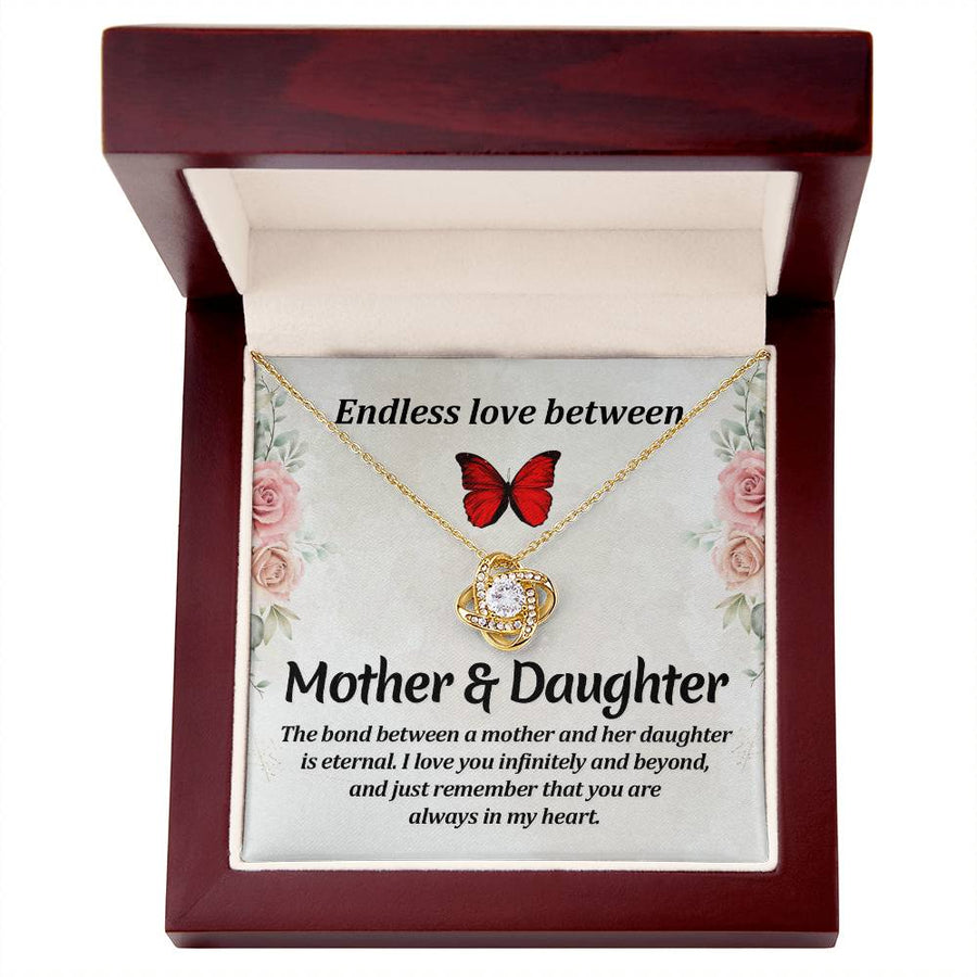 Matching Mother Daughter Gifts, Love Knot Necklace Endless Love Between Mother and Daughter