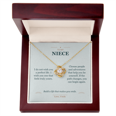 Load image into Gallery viewer, To My Niece, A Life That Feels Like Yours - Love Knot Necklace
