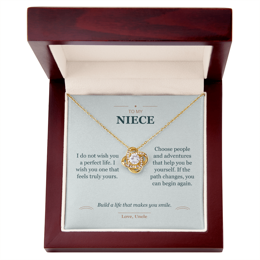 To My Niece, A Life That Feels Like Yours - Love Knot Necklace
