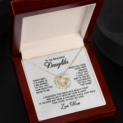 Load image into Gallery viewer, To My Daughter Necklace from Mom, I&amp;#39;d Use My Last Breath to Tell You &amp;quot;The Sam&amp;quot;
