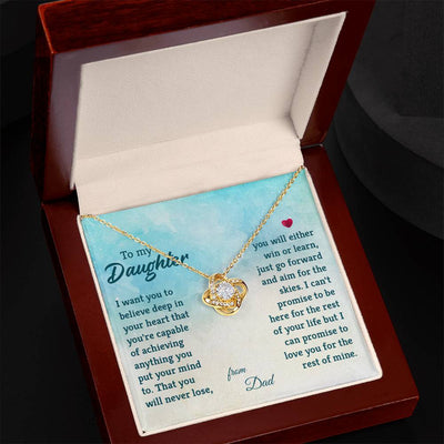 Load image into Gallery viewer, To My Daughter Necklace from Dad, I Promise to Love You for the Rest of Mine
