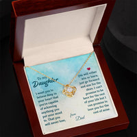 Load image into Gallery viewer, To My Daughter Necklace from Dad, I Promise to Love You for the Rest of Mine

