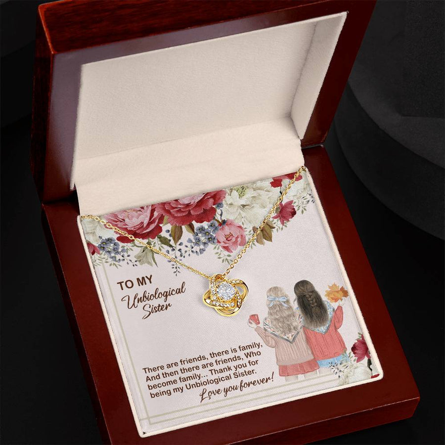 To My Unbiological Sister Necklace, Unbiological Sister Birthday Gifts