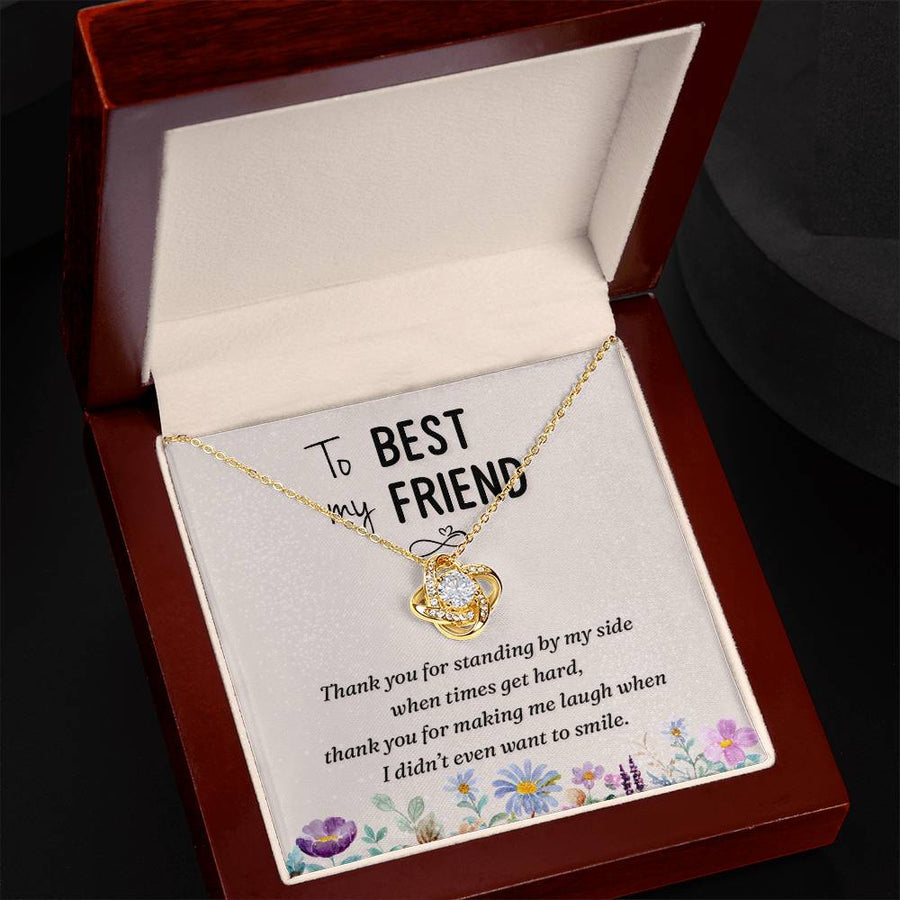 Best Friend Gifts for Birthday, Friendship Knot Necklace Silver, Meaningful Friendship Gifts