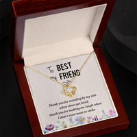 Load image into Gallery viewer, Best Friend Gifts for Birthday, Friendship Knot Necklace Silver, Meaningful Friendship Gifts
