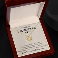 Load image into Gallery viewer, To My Badass Daughter Necklace from Dad, You Are Loved, Chosen, You Are a Daughter of the King
