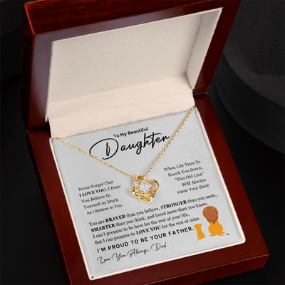 Load image into Gallery viewer, To My Daughter Necklace from Dad with Heartfelt Message, Daughter Birthday Present from Dad
