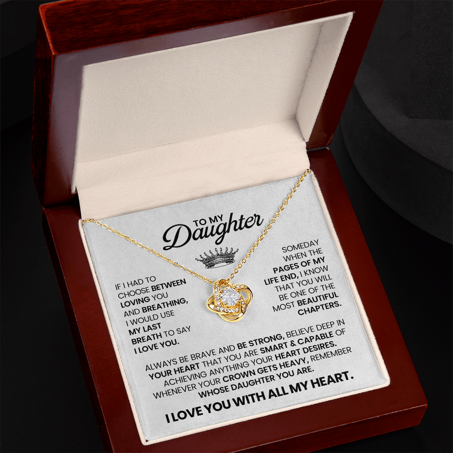Birthday Daughter Necklace, When the Pages of My Life End You Will Be the Most Beautiful Chapters