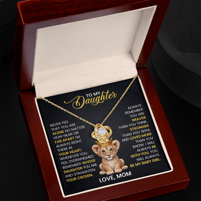 Load image into Gallery viewer, To My Daughter Necklace, Never Feel That You Are Alone, I&amp;#39;m Always Right There in Your Heart
