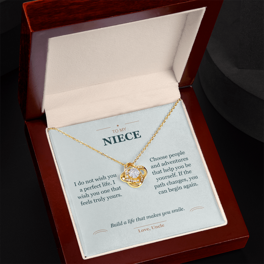 To My Niece, A Life That Feels Like Yours - Love Knot Necklace
