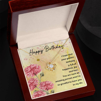 Load image into Gallery viewer, Unusual Birthday Gifts for Her, Love Knot Necklace for Her from the Heart
