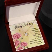 Load image into Gallery viewer, Unusual Birthday Gifts for Her, Love Knot Necklace for Her from the Heart
