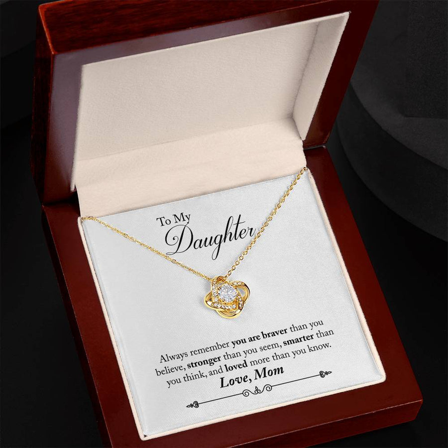 To My Daughter Necklace Gifts from Mom, Remember You Are Braver Than You Think