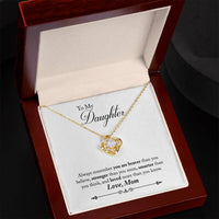 Load image into Gallery viewer, To My Daughter Necklace Gifts from Mom, Remember You Are Braver Than You Think
