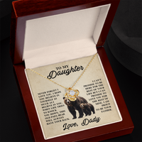 Load image into Gallery viewer, To My Daughter Love Knot Necklace – Unbreakable Bond Jewelry Gift for Birthday or Holiday
