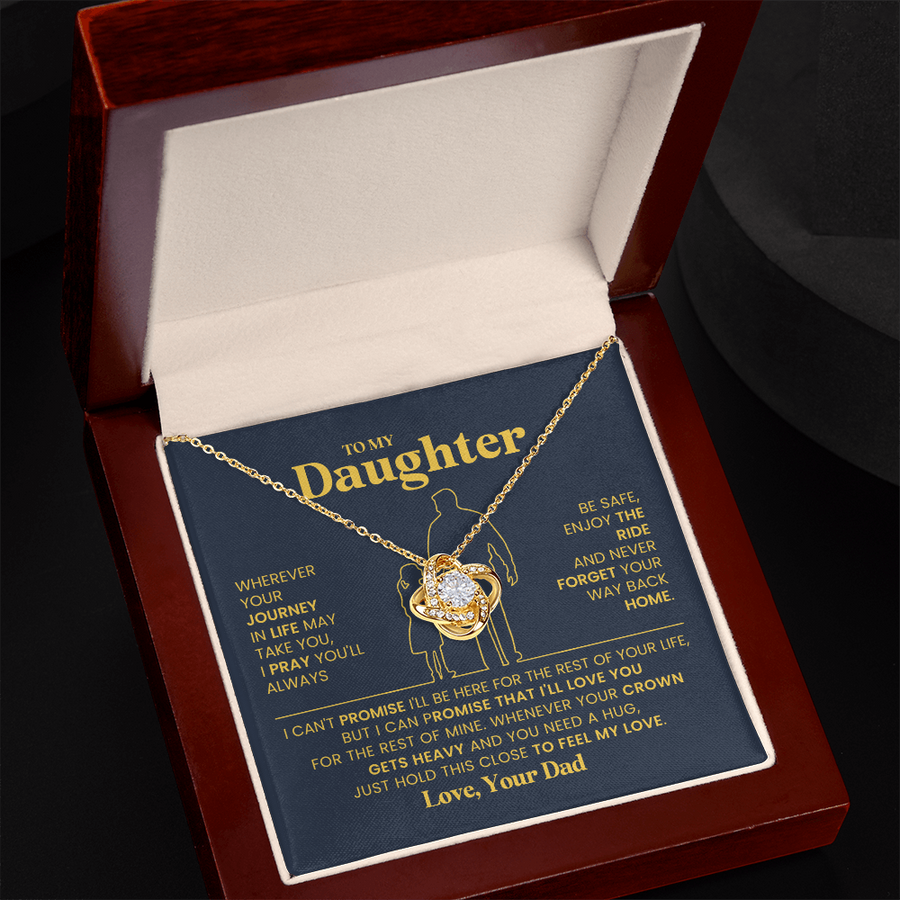 To My Daughter Necklace, Daughter Necklaces from Mom and Dad, Birthday Gifts from Mother or Father