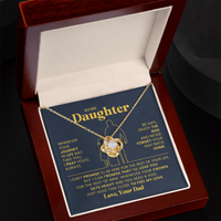 Load image into Gallery viewer, To My Daughter Necklace, Daughter Necklaces from Mom and Dad, Birthday Gifts from Mother or Father
