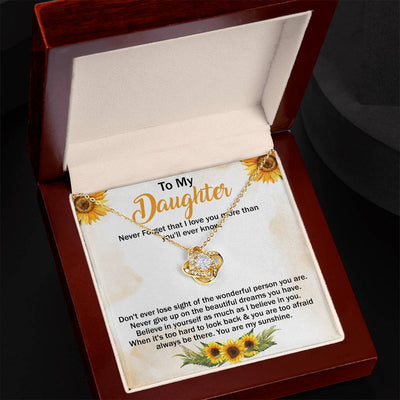 Load image into Gallery viewer, To My Daughter Necklace Gift from Mom, Never Forget That You Are My Sunshine
