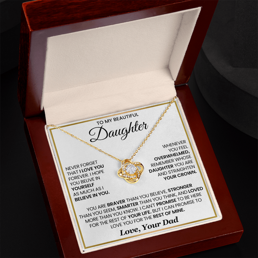 To My Daughter Necklace Birthday Gifts from Mother, You Are Braver Than You Believe