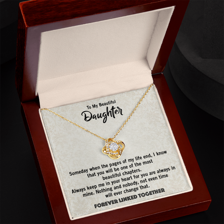 Love Knot Necklace for Daughter from Dad – Beautiful Gift for Birthday, Graduation, or Wedding Day