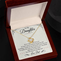 Load image into Gallery viewer, To My Daughter Love Knot Necklace from Dad - Always My Baby Girl
