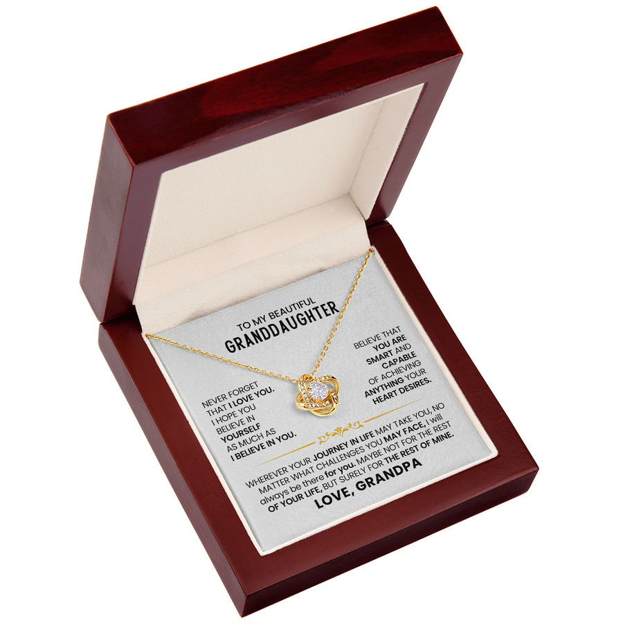 To My Beautiful Granddaughter Necklace, Believe in Yourself as Much as I Believe in You