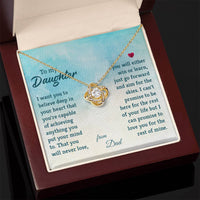 Load image into Gallery viewer, To My Daughter Necklace from Dad, I Promise to Love You for the Rest of Mine
