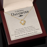 Load image into Gallery viewer, To My Badass Daughter Necklace from Dad, You Are Loved, Chosen, You Are a Daughter of the King
