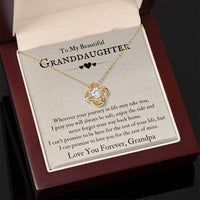 Load image into Gallery viewer, To My Beautiful Granddaughter Necklace from Grandpa, Never Forget Your Way Back Home
