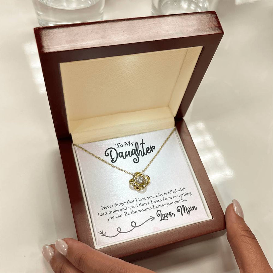 To My Daughter Necklace from Mom, Learn from Everything You Can