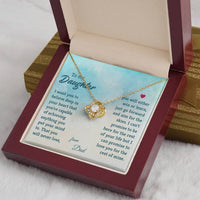 Load image into Gallery viewer, To My Daughter Necklace from Dad, I Promise to Love You for the Rest of Mine
