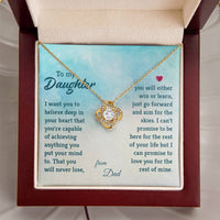 Load image into Gallery viewer, To My Daughter Necklace from Dad, I Promise to Love You for the Rest of Mine
