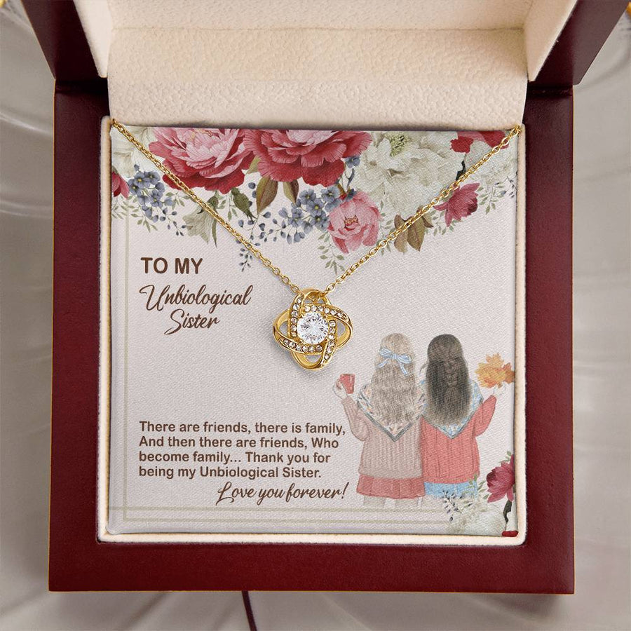 To My Unbiological Sister Necklace, Unbiological Sister Birthday Gifts