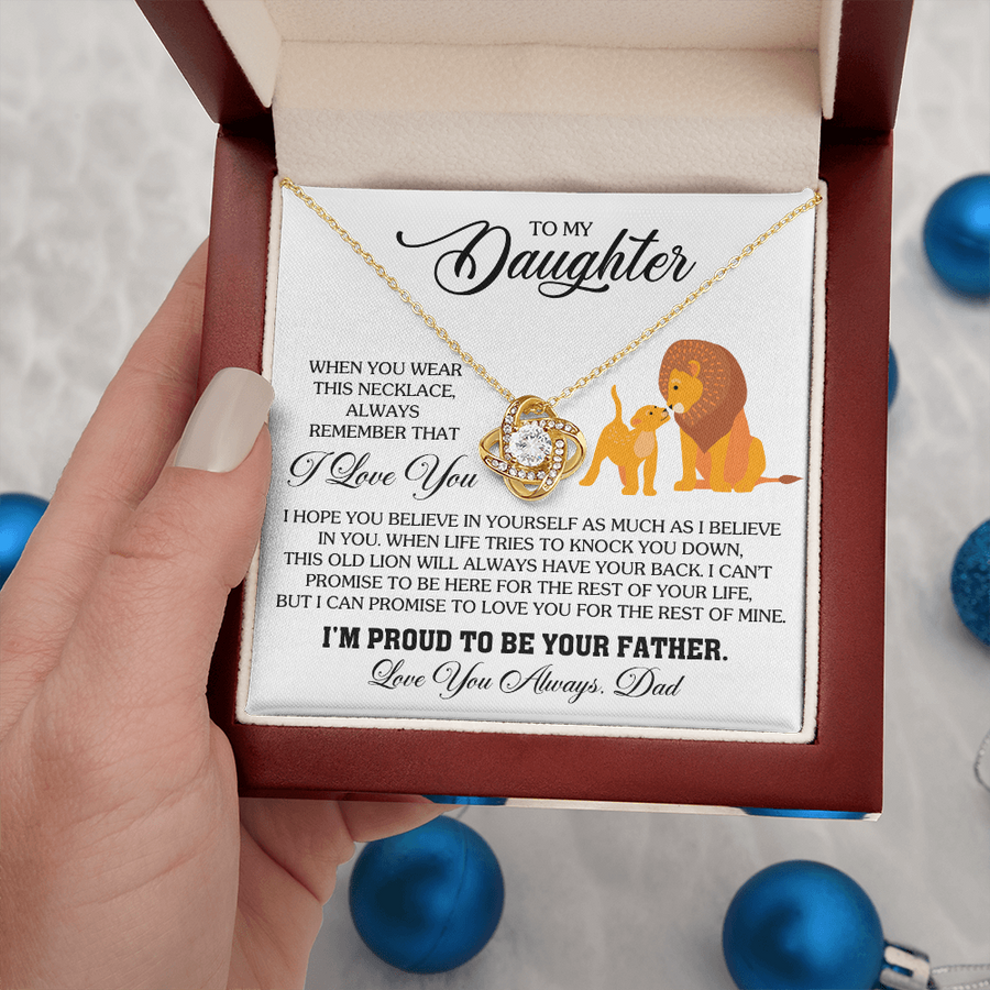 To My Daughter Necklace from Dad, Birthday Gifts for Daughter, I'm Proud to Be Your Father