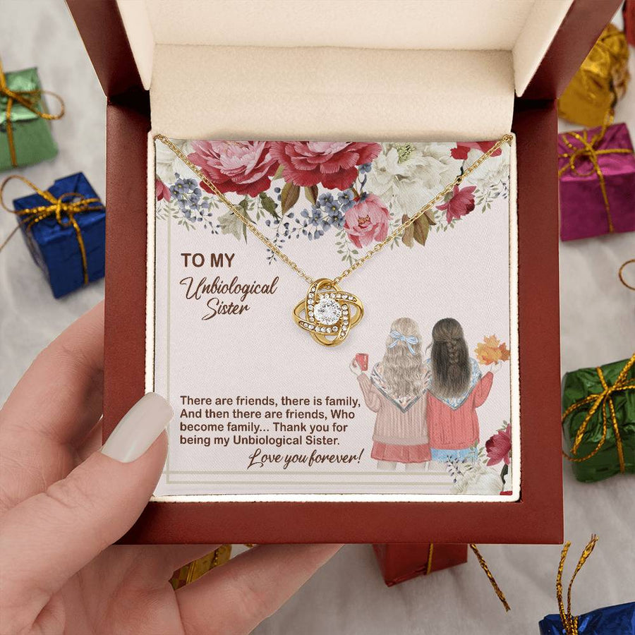 To My Unbiological Sister Necklace, Unbiological Sister Birthday Gifts