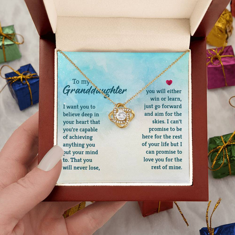 Granddaughter Necklace from Grandma, Special Birthday Gifts for Granddaughter from Nana