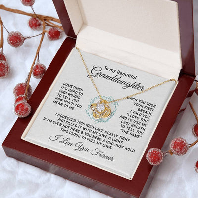 Load image into Gallery viewer, To My Granddaughter Necklace, Sometimes It&amp;#39;s Hard to Find Words to Tell You How Much You Mean to Me
