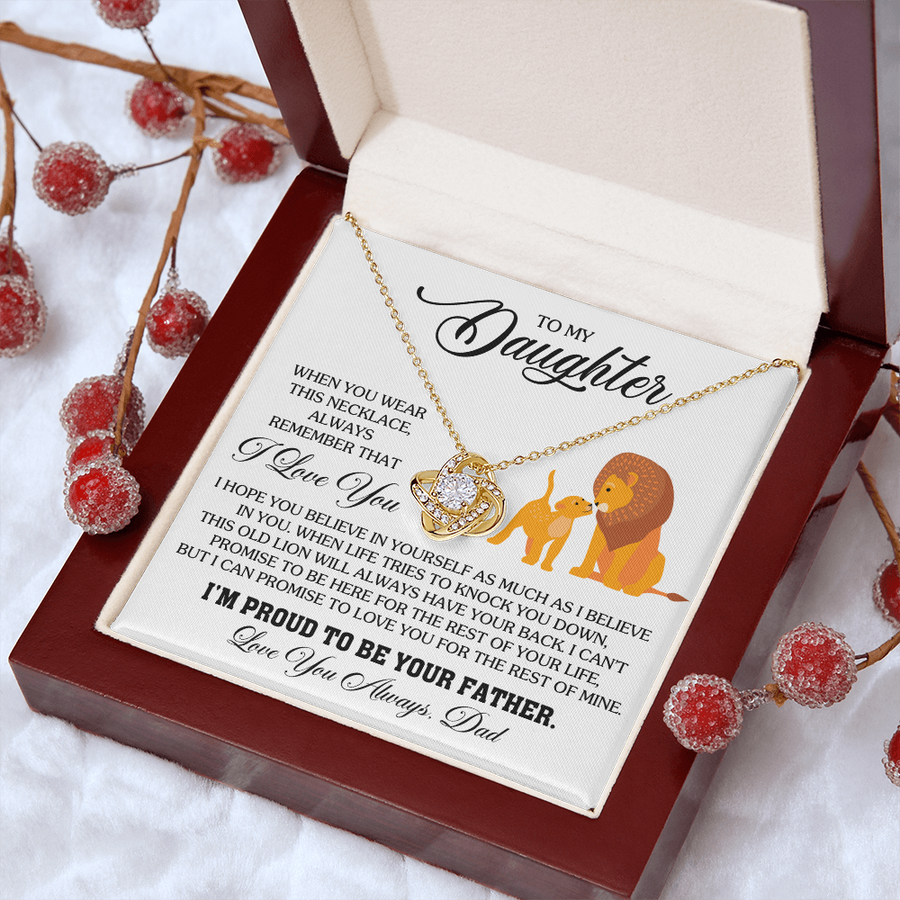 To My Daughter Necklace from Dad, Birthday Gifts for Daughter, I'm Proud to Be Your Father