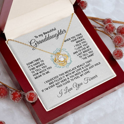 Load image into Gallery viewer, To My Granddaughter Necklace, Sometimes It&amp;#39;s Hard to Find Words to Tell You How Much You Mean to Me
